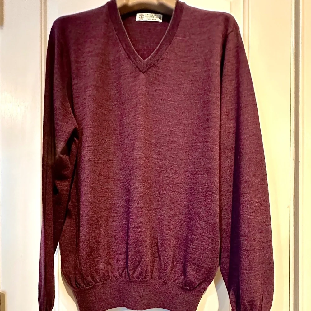 Brunello Cucinelli Very Fine Wool-Cashmere Blend Jumper IT/ 52 - Picture 2 of 14